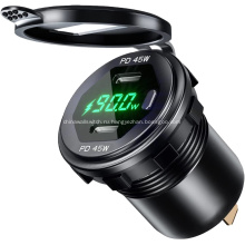 Двойной USB CA CAR Charger Outlet 45W